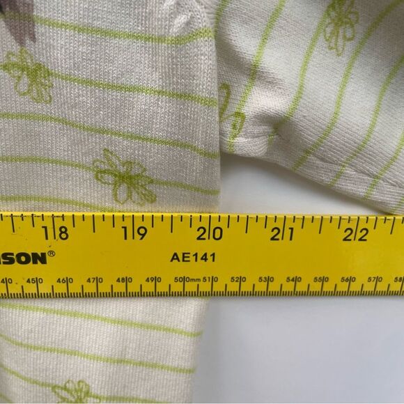 Pendleton XL Silk Blend Striped Floral Cardigan Cream Sage Green Brown - Picture 7 of 9